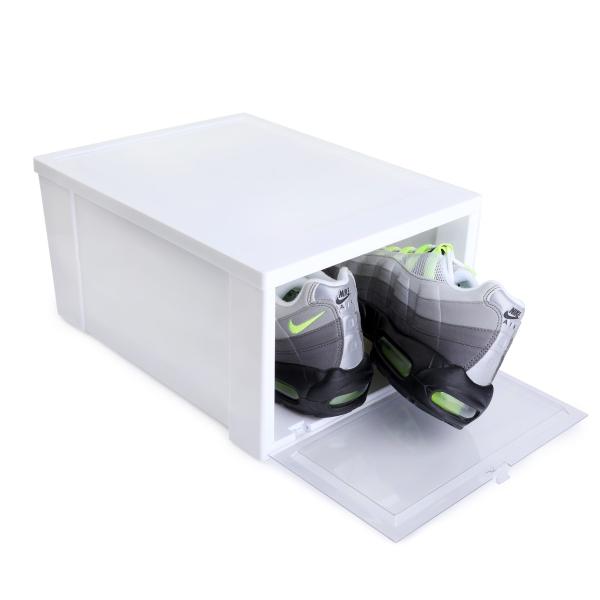 �V���[�Y�{�b�N�X �V���[�Y���b�N ���[ ������� �X�j�[�J�[ �L�b�N�X���{  KICKS LAB. Shoe Storage Box 1���� WHITE ��