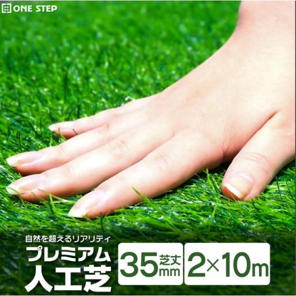 人工芝 2m×10m ロール 芝丈35mm 人工芝マット 屋外 庭 固定ピン付