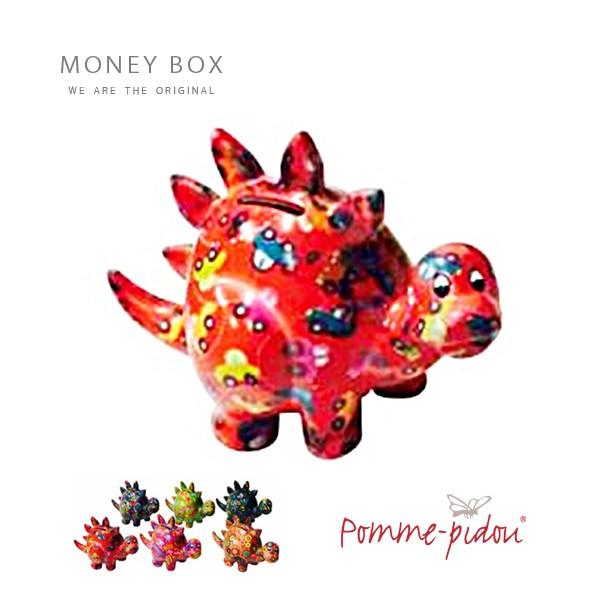 送料無料！pomme-pidouポム・ピドウ カラフルアート貯金箱/恐竜S 