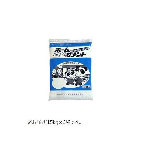 送料無料 マツモト産業 ホーム白色セメント 5kg 6袋 他商品との同