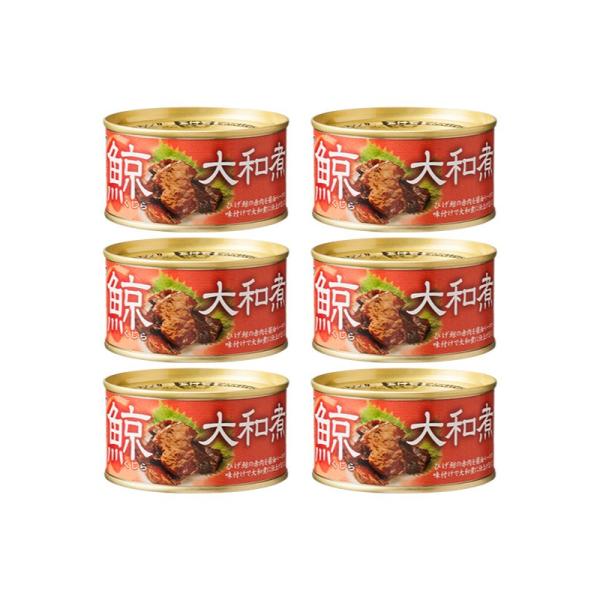 鯨大和煮 缶詰 6缶セット 木の屋 石巻水産 くじら缶 鯨缶 クジラ 国産 宮城県石巻 まとめ買い