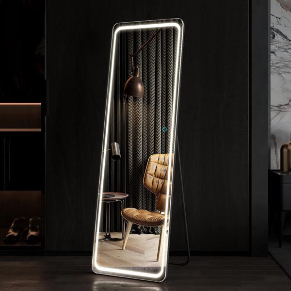 これだけで部屋がおしゃれに！貴方を美しく映し出すLEDを鏡に内蔵しスマートタッチスイッチでON/OFF/色変更が簡単！！色も3色展開で周りの照明、用途に合わせた調整が可能！