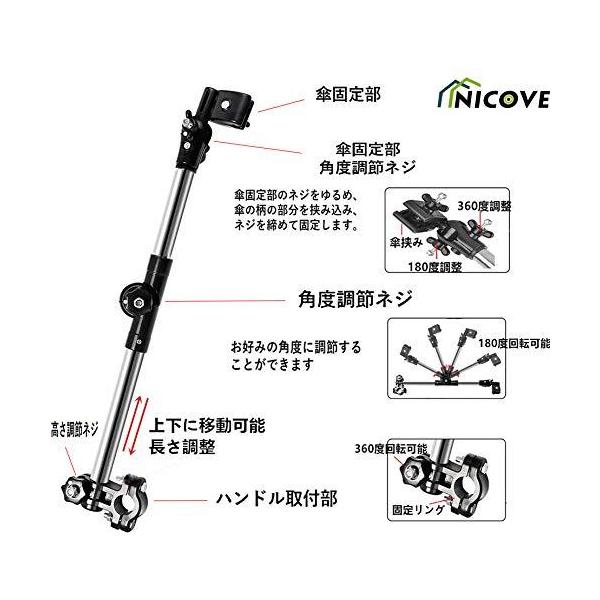 自転車にさす傘の長さ