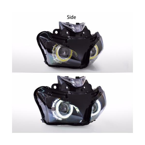 Demoneyes デーモンアイ HID プロジェクター LED ヘッドライトユニット ホワイト ホンダ CBR400R 2013-2015  /【Buyee】 