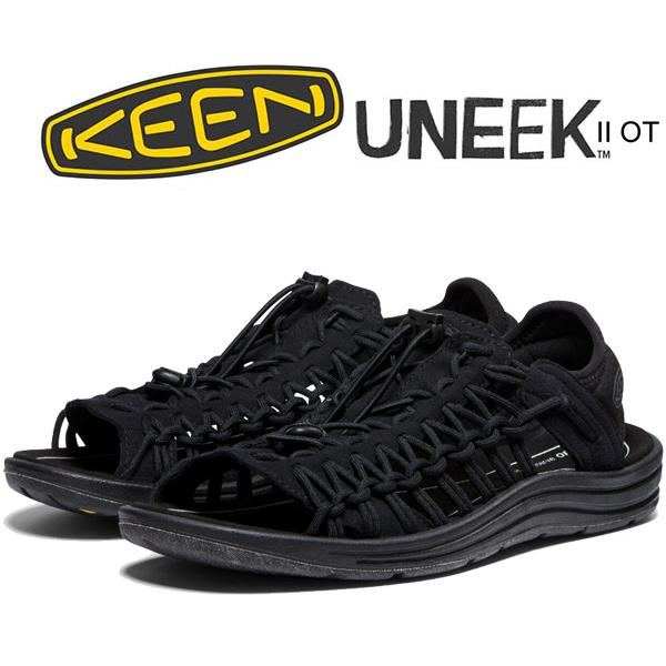 KEEN UNEEK II OT ブラック US11/29cm Women's UNEEK II OT Silver Lining/Black Open Toe Sandal