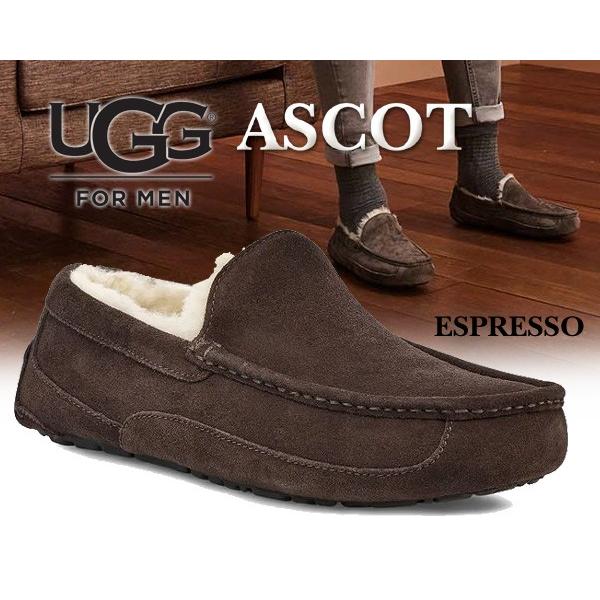 アグ アスコット メンズ Ugg Mens Ascot Espresso モカシンシューズ メンズ ファー スリッポン エスプレッソ ムートン Esp Ltd Online 通販 Yahoo ショッピング