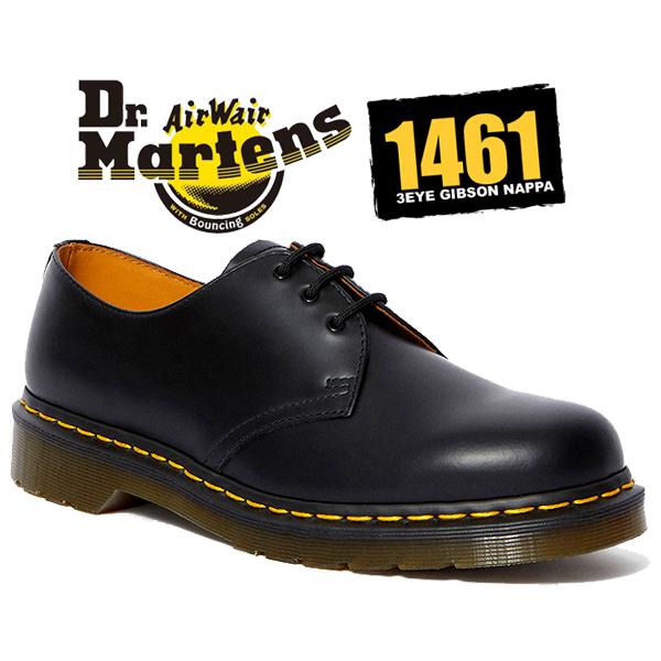 ドクターマーチン 1461 ギブソン ナッパレザー Dr.Martens 1461 3EYE GIBSON NAPPA 11838001 ブラック  3ホールシューズ 3HOLE SHOE