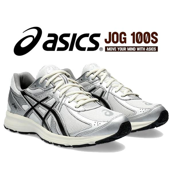 ASICS アシックス ジョグ 100S asics JOG WHITE/BLACK width 2E
