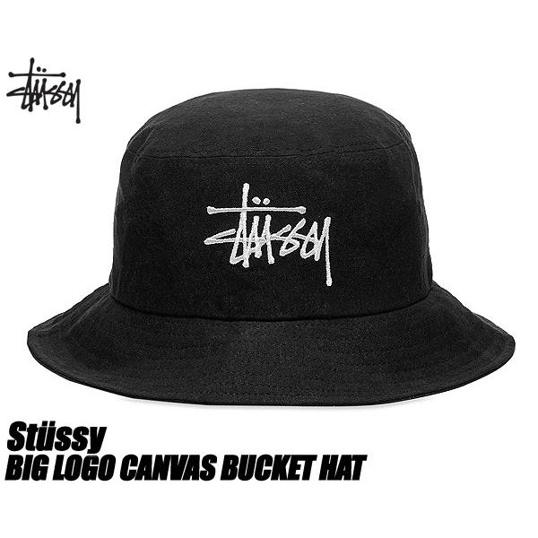 Stussy バケットハット ブラック ロゴ入り STUSSY ステューシー Bucket Hat バケットハット 海外モデル