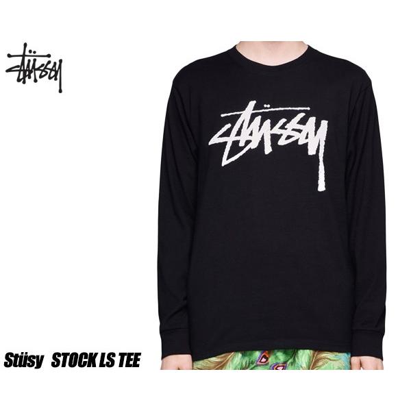 STUSSY ステューシー LS Tシャツ STOCK TEE BLACK 1994406-BLK