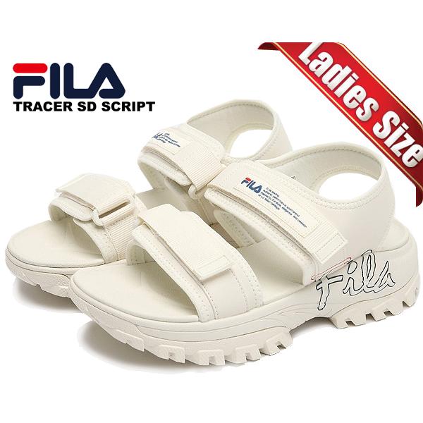 FILA フィラ トレーサーサンダル TRACER SD SCRIPT WHITE/WHITE FILA フィラ トレーサーサンダル TRACER SD SCRIPT WHITE/WHITE