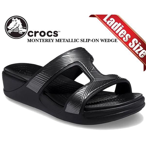 crocs（クロックス） モントレー メタリック スリッポン ウェッジ