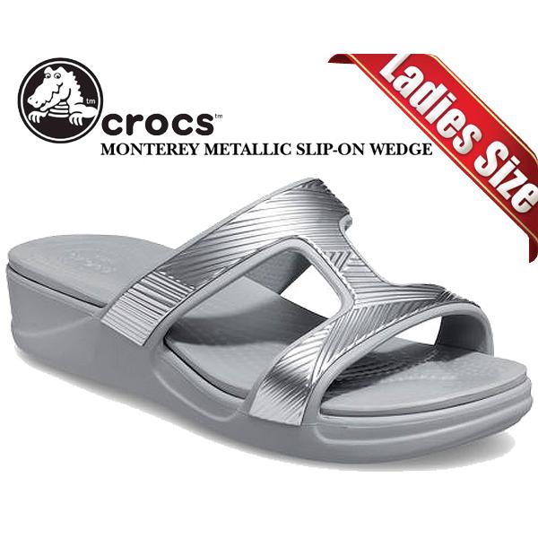 crocs（クロックス） モントレー メタリック スリッポン ウェッジ