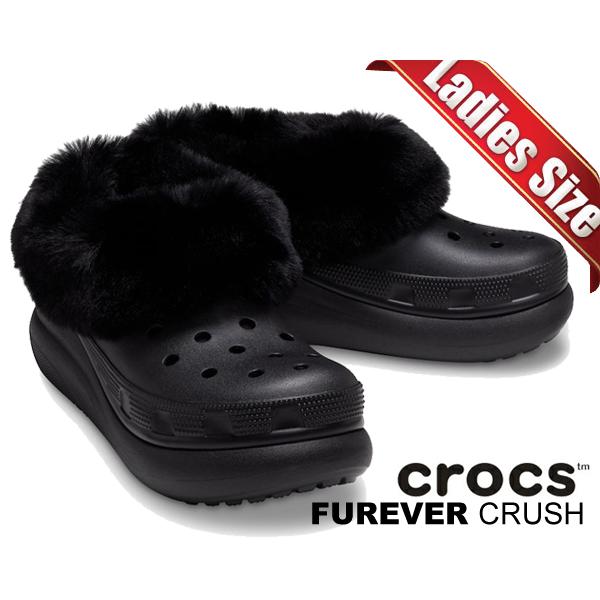 クロックス ファー エバー クラッシュ crocs FUREVER CRUSH BLACK