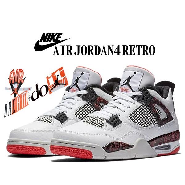 air jordan 4 white black bright crimson