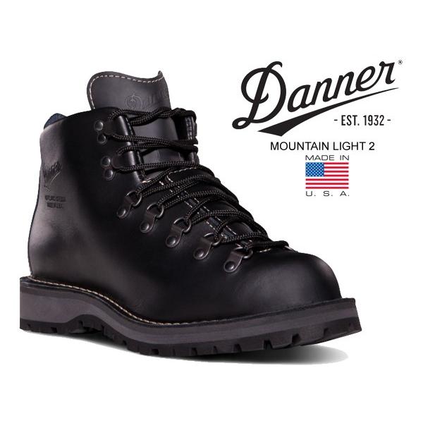 ダナー　danner マウンテンライトⅡ ブラックUSA製　US10 Danner（ダナー） マウンテンライト 2 DANNER MOUNTAIN LIGHT 2 MADE