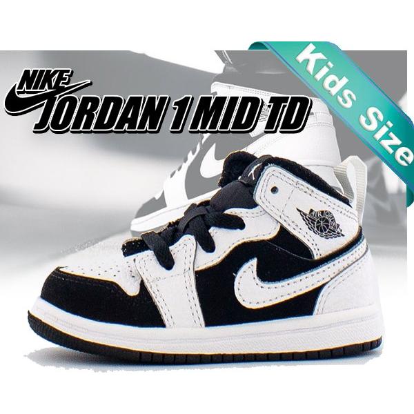 ナイキ ジョーダン 1 キッズ Nike Jordan 1 Mid Td White Black White スニーカー Aj1 Air Jordan 8cm 16cm 子供靴 トドラー 113 Ltd Online 通販 Yahoo ショッピング