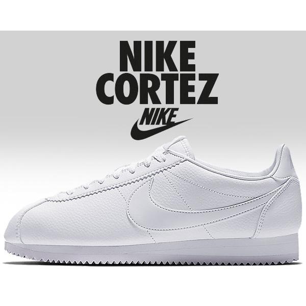 nike cortez white white