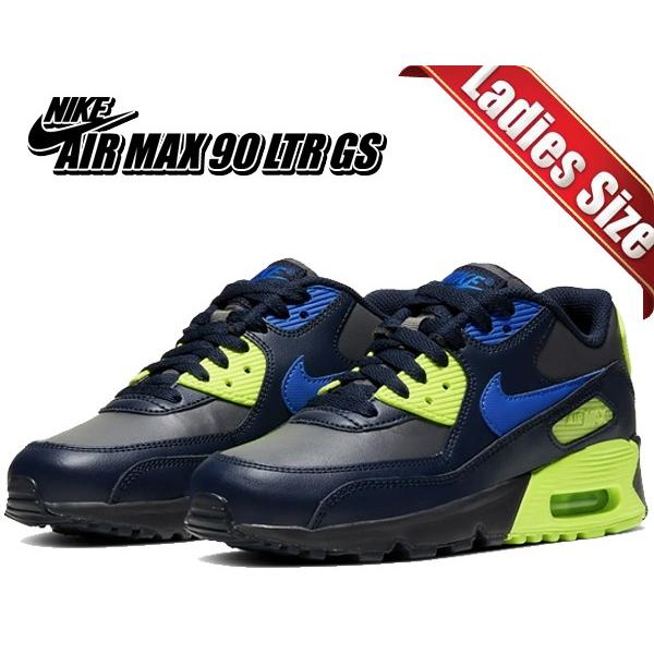 ナイキ エアマックス 90 レザー レディース Nike Air Max 90 Ltr Gs Mtlc Dark Grey Hyper Royal スニーカー ガールズ ウィメンズ Dグレー ロイヤル ネオン 3412 031 Ltd Online 通販 Yahoo ショッピング