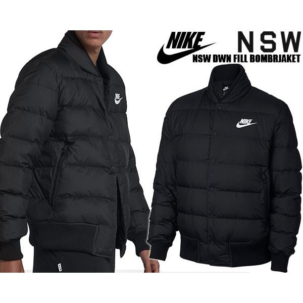 ナイキ ダウン ジャケット NIKE NSW DOWN FILL BOMBR JAKET blackダウン ボンバージャケット MA-1 アウター  ブラック