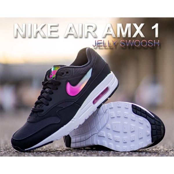 1 NIKE AIR MAX 1 SE black blue gaze active fuchsia AO1021 003 JELLY SWOOSH
