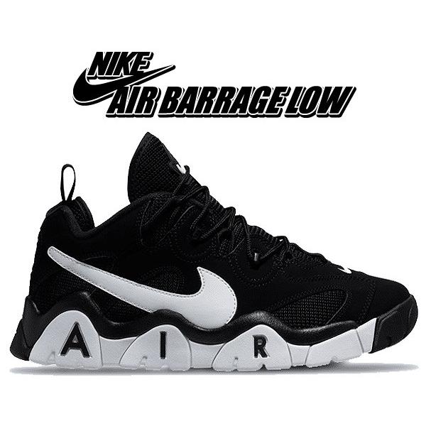 nike air barrage black white