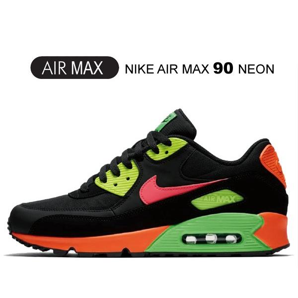 Air max 90 neon black/racer cheap pink