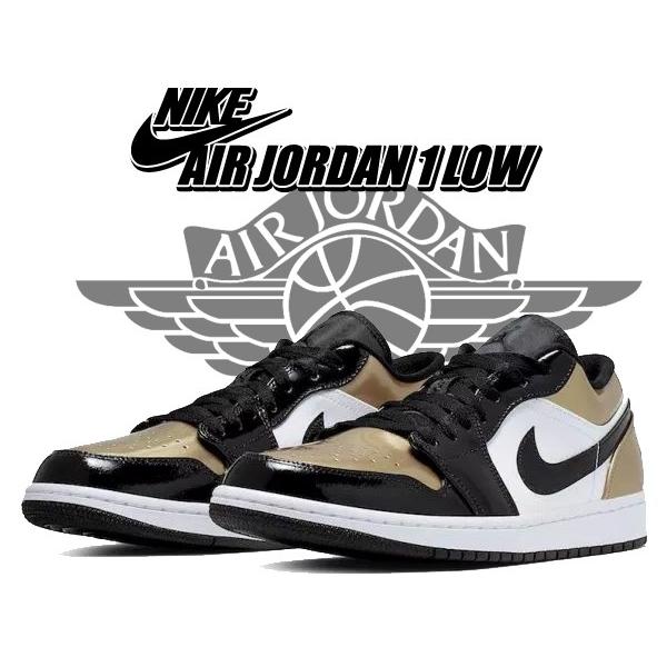 ナイキ エアジョーダン 1 ロー NIKE AIR JORDAN 1 LOW GOLD TOE　mettalic gold/black-white  cq9447-700 スニーカー AJ1 ブラック ゴールド ゴールドトゥ