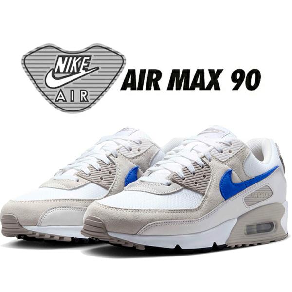 Nike D2376-469 ブルー/グレー/ホワイト シューズ NIKE エアマックス 90ホワイト/グレー/ブルー 箱が有り - メルカリ