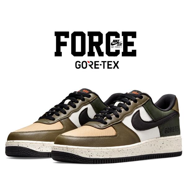 ナイキ エアフォース 1 ゴアテックス NIKE AIR FORCE 1 GORE-TEX medium olive/black dm6435-222  スニーカー AF1 LOW ESCAPE 防水 ミディアム オリーブ