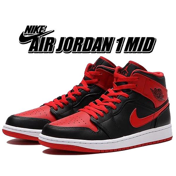 ナイキ エアジョーダン 1 ミッド NIKE AIR JORDAN 1 MID black/fire red-white dq8426-060 ALTERNATE BRED スニーカー AJ1 ブレッド ブラック レッド BULLS