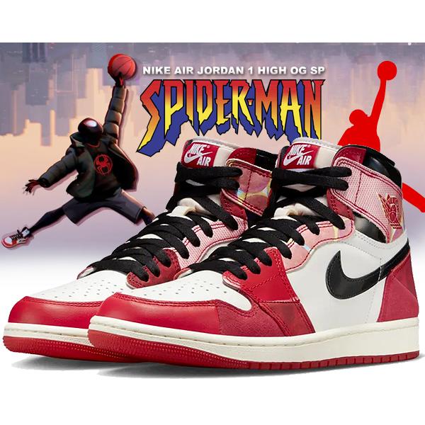 ナイキ エアジョーダン 1 レトロ ハイ NIKE AIR JORDAN 1 RETRO HIGH OG SPIDER-MAN university  red/black dv1748-601 Across the Spider-Verse スパイダーマン