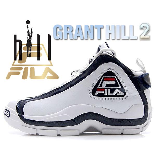 フィラ グラント・ヒル 2 FILA GRANT HILL II WHITE/NAVY/RED f0313-0125 スニーカー バッシュ ホワイト  ネイビー レッド 2PAC