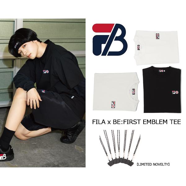 FILA フィラ ビーファースト ロゴ刺繍ワッペン Tシャツ x BE FILA フィラ ビーファースト ロゴ刺繍ワッペン Tシャツ x BE
