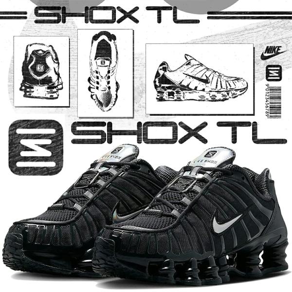 新品未使用 NIKE SHOX TL 28cm IB7704-001 ショックス NIKE WMNS SHOX TL off noir/metallic silver ib7704-001 ナイキ