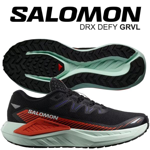 サロモン DRX デファイ グラベル ブラック チェリートマト ベイ SALOMON DRX DEFY GRVL BLACK/CHERRY TOMATO/BAY l47563500