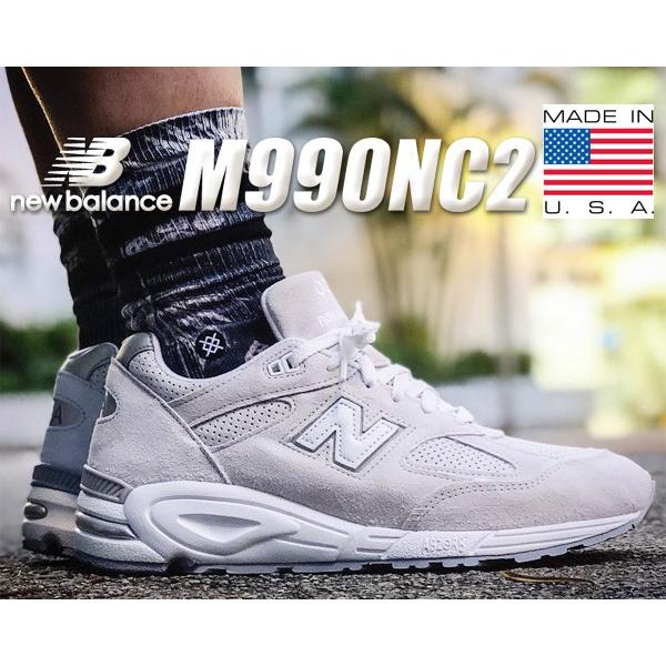 [訳あり]NEW BALANCE M990NC2 MADE IN U.S.A. ニューバランス 990V2 スニーカー NB メンズ 990 V2  グレー アウトレット ワイズ D