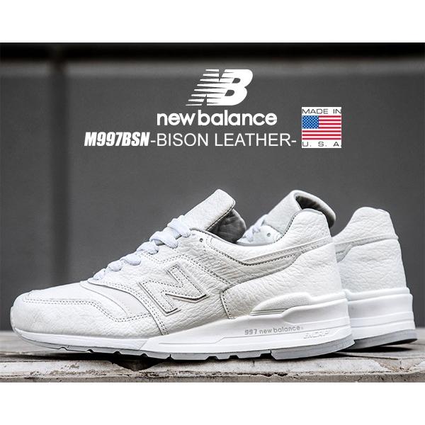 ニューバランス M997 NEW BALANCE M997BSN MADE IN U.S.A. スニーカー ホワイト バイソンレザー 白 997