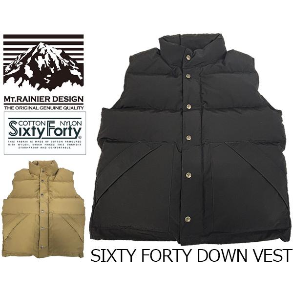 マウントレイニアデザイン ダウン ベスト MT.RAINIER DESIGHN SIXTY FORTY DOWN VEST mrd1062  シックスティー フォーティー ファブリック ジャケット アウトドア