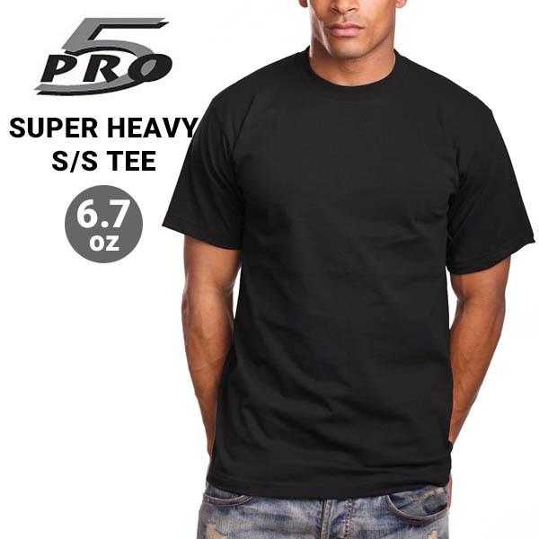 プロファイブ 6.7オンス 半袖 Tシャツ PRO5 SUPER HEAVY S/S TEE BLACK
