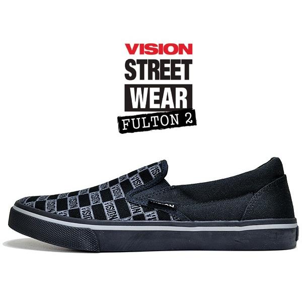 VISION STREET WEAR ヴィジョン フルトン 2 FULTON BLACK PRINT vsw 