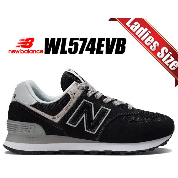j[oX EBY 574 NEW BALANCE WL574EVB width B BLACK EVERGREENER PACK fB[X Xj[J[ ubN