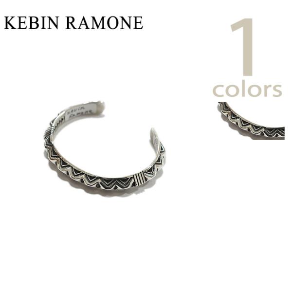 【新品未使用】ナバホ族KEVIN RAMONEケビンラモーン作 シルバーバングル Kevin Ramone (ケビンラモーン) Silver Triangle Bangle Large