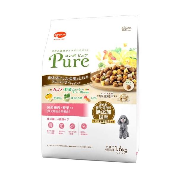 コンボ ピュア ドッグ 国産鶏肉・野菜入り 1.6kg無添加素材使用国産小分包装