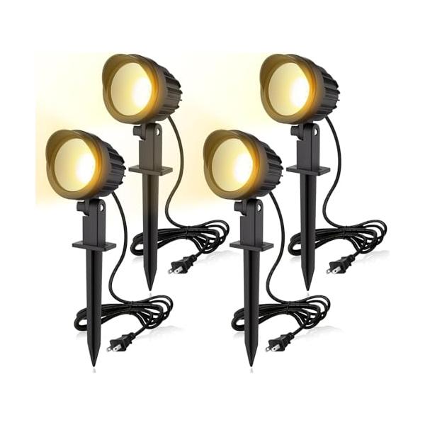 電球色/4個/-・Size:4個・2022年改良&amp;明るい改良点(1)お客様の声に応じて登場：3Pプラグ →2Pプラグに改良しました。3P→2P変換アダプタは不要です。改良点(2)製品の構造を改良しました。防水性能を大幅に向上させまし...