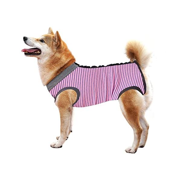 ピンク/S/-・Size:SColor:ピンク・パッケージ個数:1・伸縮性の生地：柔軟性抜群で生地はなめらかで伸びもよく薄手で、通気性も良く、毎日手洗いでも形が崩れたりボタンが壊れる事もなく吸水速乾性にも優れる。動きやすいので犬にとってスト...