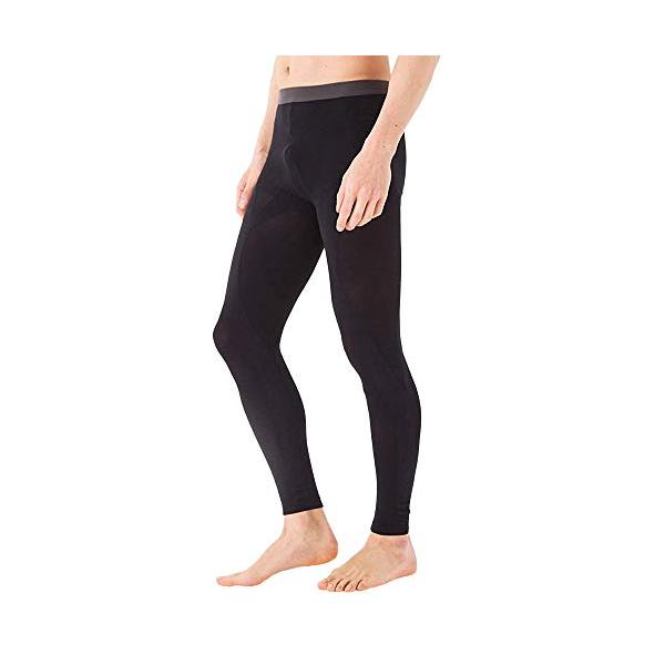 ・ブラック 十分丈 Lサイズ ・・Color:ブラックSize:十分丈 Lサイズ・【筋肉疲労軽減＆ひざガードのテーピングライン】腰から足首にかけて編みの異なるラインを配してあるのは、「テーピングライン」です。通常の編地より伸びない性質を生か...