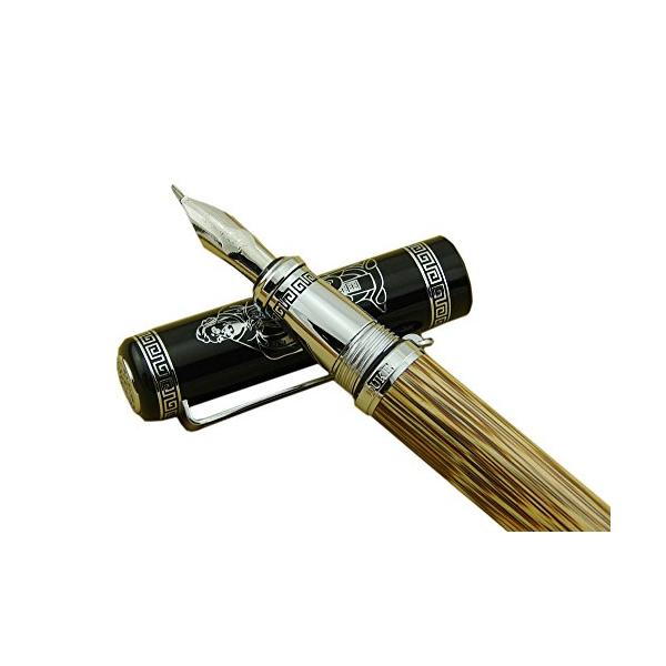 DUKE 551 中国孔子 竹製 万年筆 特殊ペン先 (0.7-1.5 MM) 中字・極太字