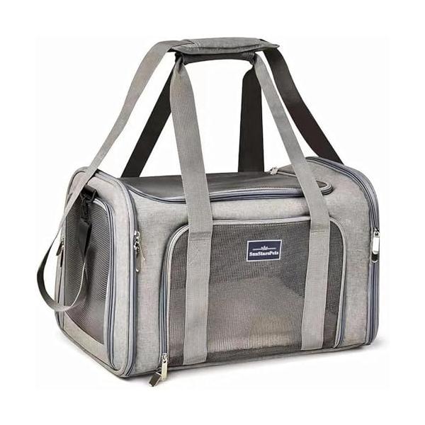 他サイト： SunStarsPets ペットキャリー 猫・小型犬用 4WAY 折りたたみ式 通気＆軽量 洗える底マット付き 車載・旅行対応 Mサイズ 耐荷重の商品画像