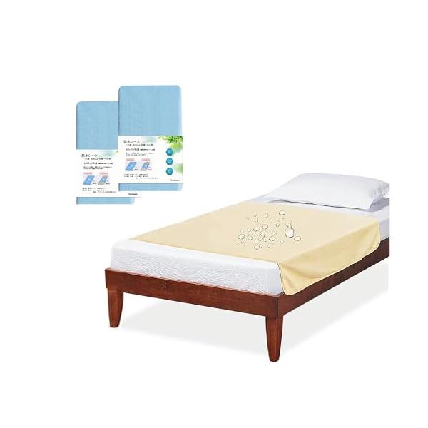 ブルー(2枚)/100X140cm/A-4・Color:ブルー(2枚)・『強力防水・漏れる心配ない』防水シーツ 裏側の「ラミネート加工」でしっかりと水分をはじき染み込みを防ぎます。ラミネートされたポリウレタン裏地で水分をしっかりガードします...